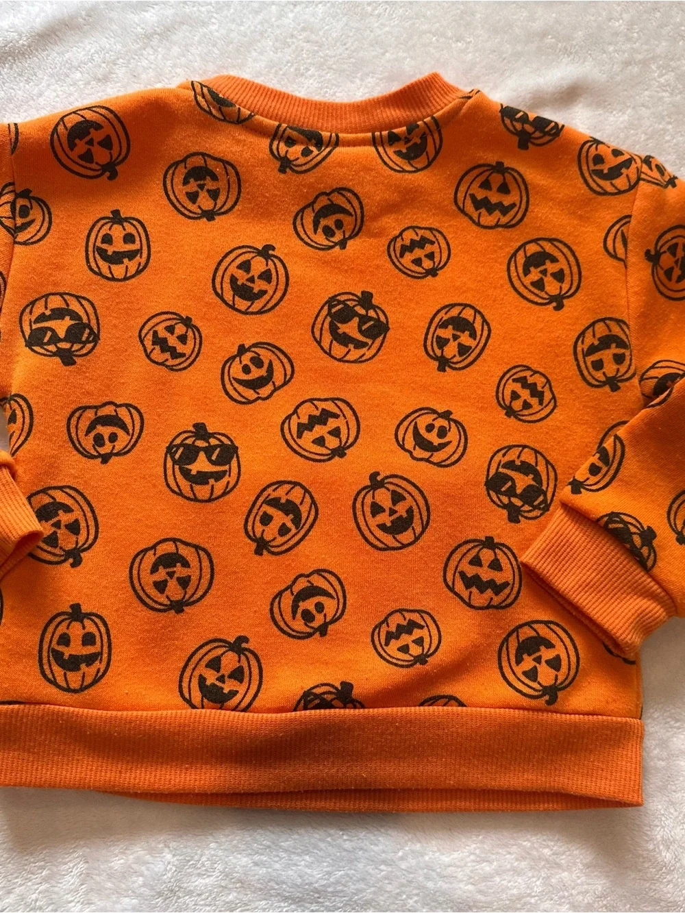 Kids Pumpkin Print Sweatshirt & Joggers Set